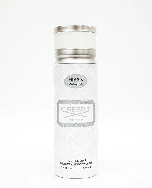 Hiba's Collection (Creedy Silver Body Spray For Men) 200ml