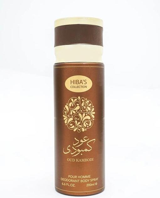 Hiba's Collection (Oud Kambodi Body Spray For Men) 200ml