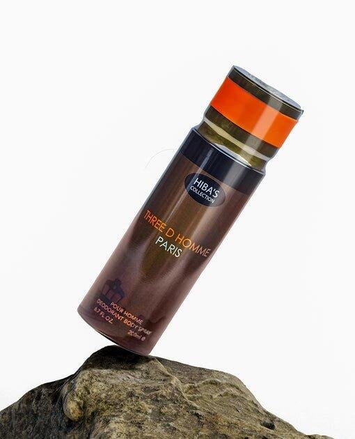 Hiba's Collection (Three D Homme Paris Body Spray For Men) 200ml